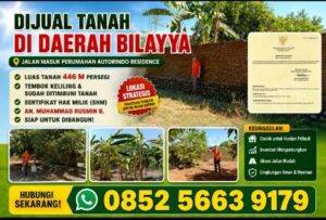 Investasi Properti Bernilai Tinggi! Tanah SHM 446 m² di Bilayya Gowa Siap Bangun, Lokasi Strategis Dekat Autorindo Residence